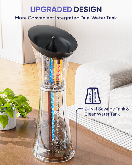 Upgraded Ear Wax Removal with One-Piece Waste Tank, Safe Ear Cleaner with Smart Water Temperature Sensor, Effective Ear Irrigation Kit with 4 Pressure Levels & USB-C Cable, IPX7, Black