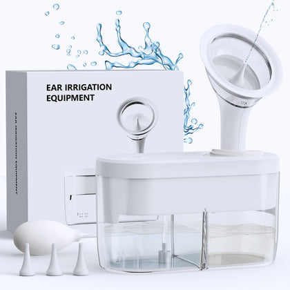 Electric Ear Wax Removal Tool, Water Powered Ear Cleaner, Ear Irrigation Kit with Sewage System and 4 Clean Mode, Safe and Effective Earwax Removal Kit for Adults & Kids with 3 Ear Tips