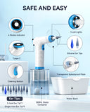 Electric Ear Wax Removal, Water Powered Cleaner, Cleaning Kit, Safe & Effective Earwax Removal Kit with 4 Mode Settings, 10 Tips Catch Basin, White