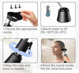 Lemove Ear Irrigation Kit — Cerumen Removal System (Aural Irrigator) for Earwax Removal, Adjustable-Flow Handheld Flush with Soft Silicone Tips & Splash Guard,  Clear Tank for Home Use