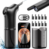 KAUGIC Water Powered Ear Cleaner with Camera, Electric Ear Wax Removal Tool with 4 Modes for Adults with 10 Ear Tips, FSA HSA Eligible