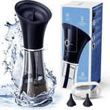 KAUGIC Upgraded Ear Wax Removal with One-Piece Waste Tank, Safe Ear Cleaner with Smart Water Temperature Sensor, Effective Ear Irrigation Kit with 4 Pressure Levels & USB-C Cable, IPX7, Semi-Transparent