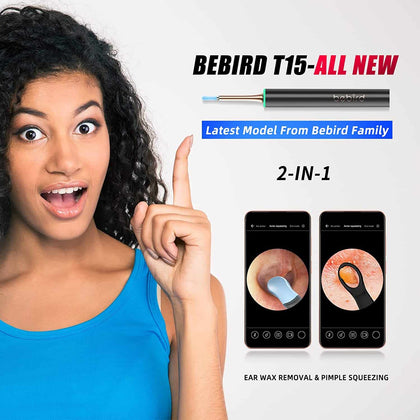 Bebird® T15 Visual Ear Camera Cleaner | Squeeze Acne Tool Ear Wax Removal